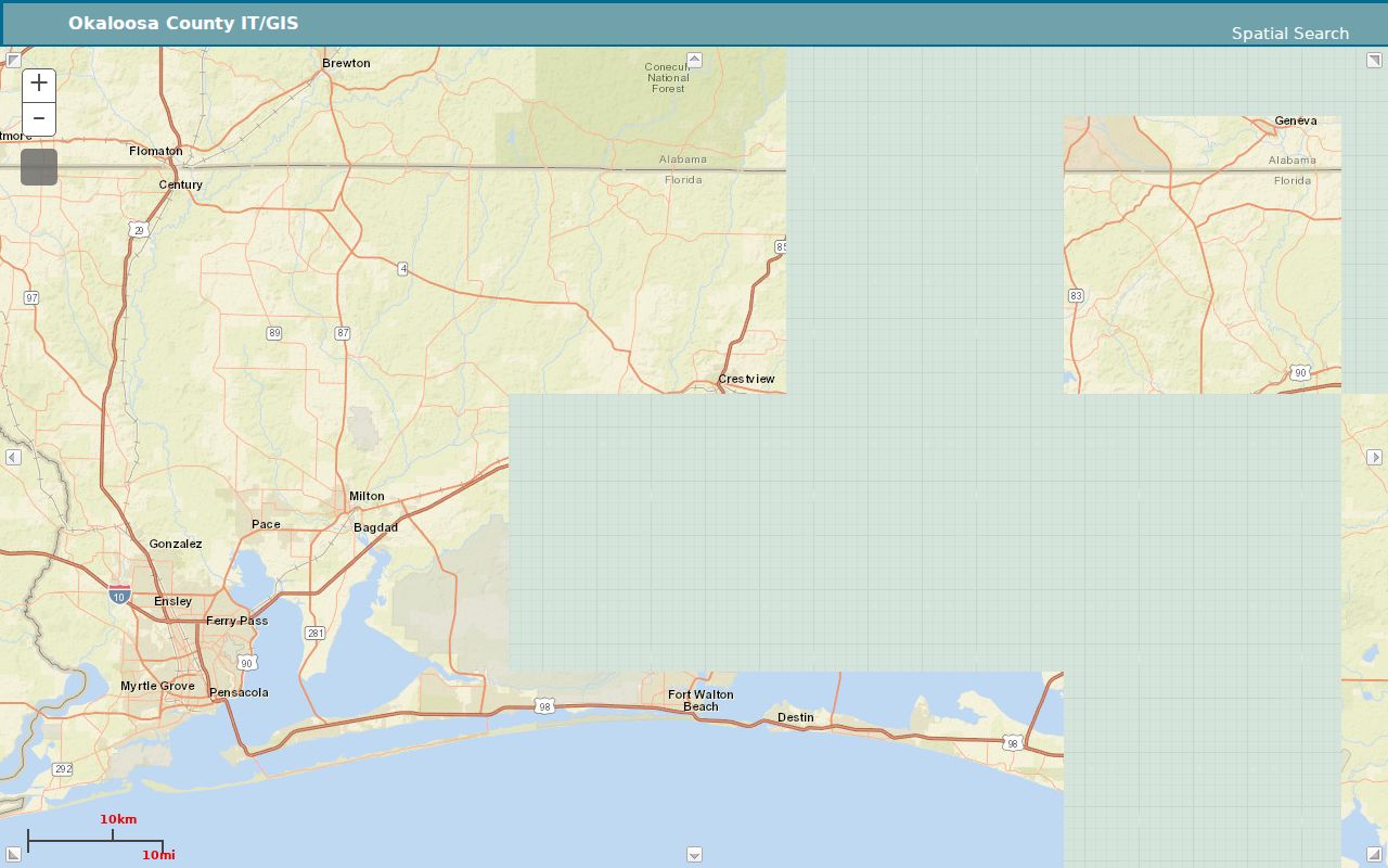 Okaloosa WebGIS address and parcel search for Crestview streets