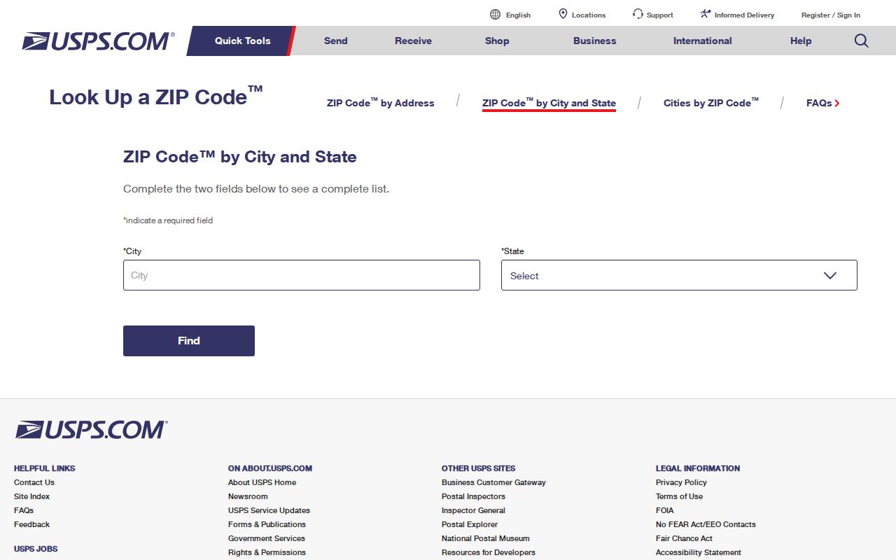 USPS lookup for verifying a Crestview ZIP code